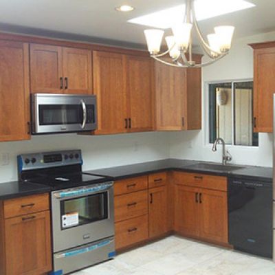 A kitchen after fire damage restoration service in Tucson